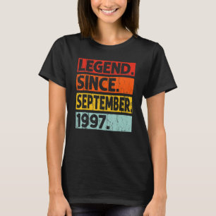 Camiseta 25.ª leyenda del cumpleaños desde septiembre de 19