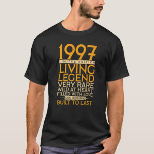 Camiseta 25.ª leyenda vital de cumpleaños 1997