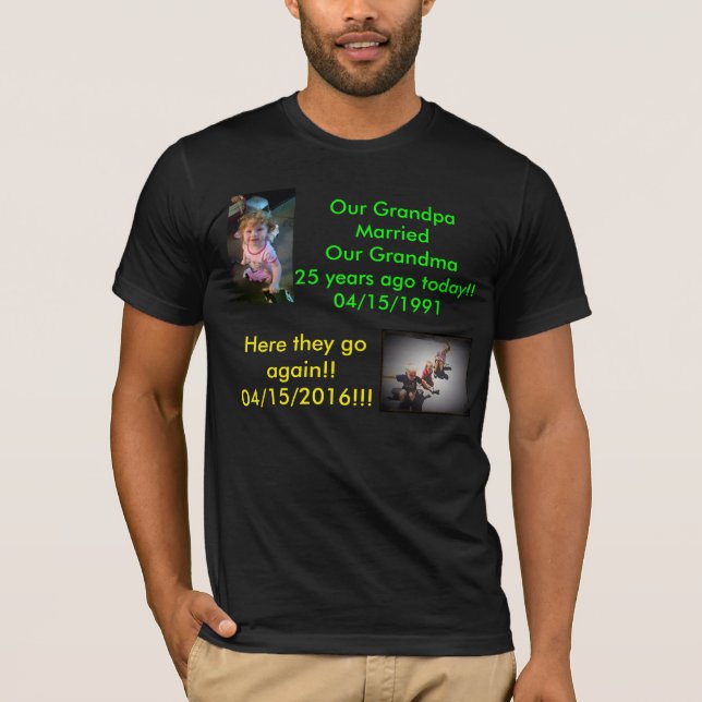 Camiseta 25.º Aniversario Boda (Anverso)