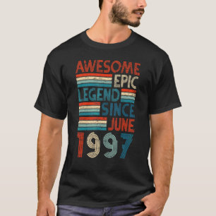 Camiseta 25.º cumpleaños impresionante leyenda épica desde