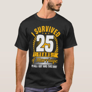Camiseta 25° aniversario Boda, 25 años de matrimonio, Husba