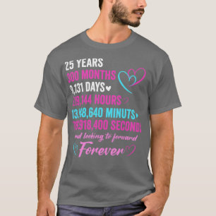Camiseta 25 Aniversario Boda 25 años Pareja matrimonial