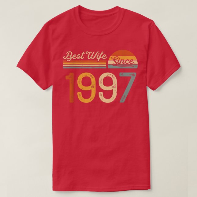 Camiseta 25° aniversario Boda de su mejor esposa desde ento (Diseño del anverso)