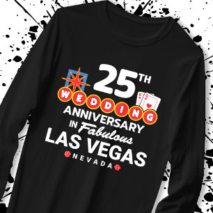 Camiseta 25° Aniversario Boda Parejas Las Vegas