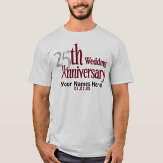 Camiseta 25° Aniversario de la Plata y Borgoña