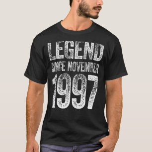 Camiseta 25 Aniversario de Noviembre Nacido 25 años de leye
