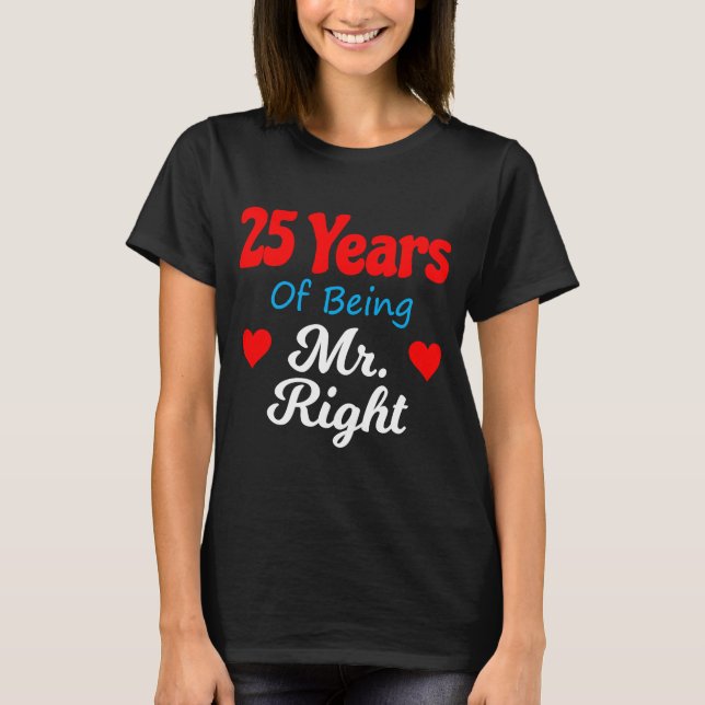 Camiseta 25° Aniversario del Boda Lo Hizo Sr. Esposo Derech (Anverso)