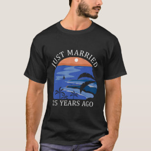 Camiseta 25 Aniversario Del Boda Recién Casado Hace 25 Años