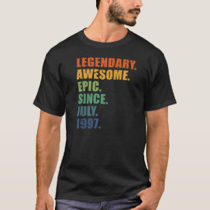 Camiseta 25 Aniversario Julio 1997 Hombres y Mujeres 25 año