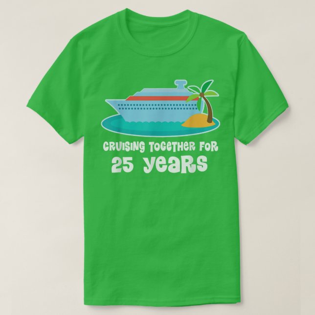 Camiseta 25 Aniversario Parejas de Cruceros 25 años juntos (Diseño del anverso)