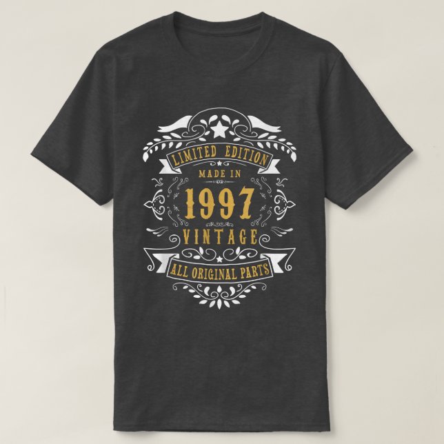 Camiseta 25 Años 25 Aniversario nacido en 1997 Hombres de e (Diseño del anverso)