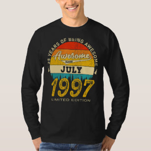 Camiseta 25 años asombroso desde julio de 1997 25º cumpleañ