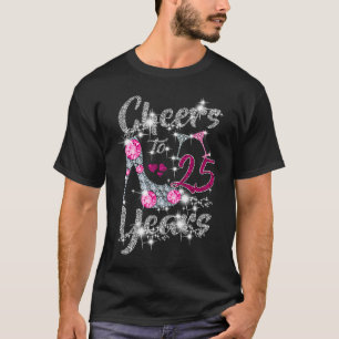Camiseta 25 Años De Cumpleaños A 25 Años De Vino Altos Aquí