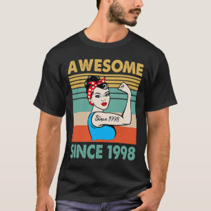 Camiseta 25 años de edad increíble desde 1998 25º cumpleaño