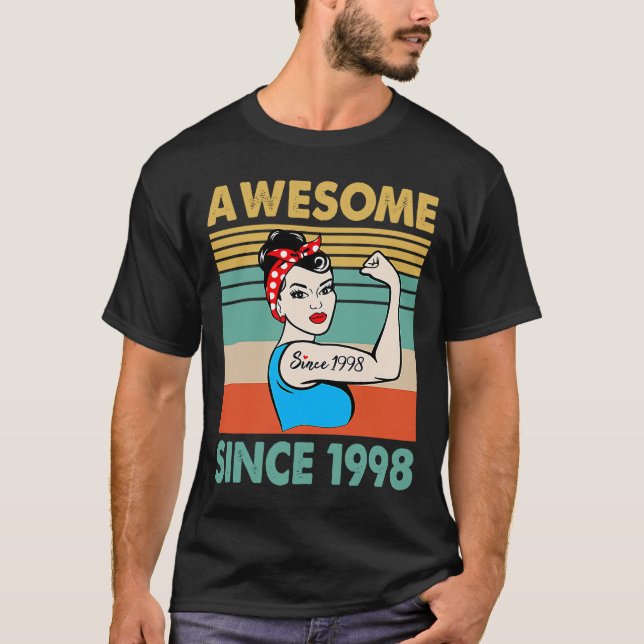 Camiseta 25 años de edad increíble desde 1998 25º cumpleaño (Anverso)