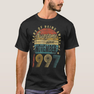 Camiseta 25 Años de Edad Increíble desde Noviembre