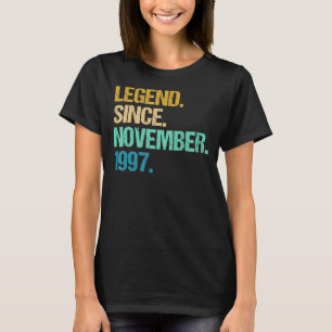 Camiseta 25 años de edad increíble desde noviembre de 1997 