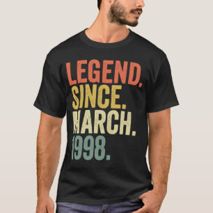 Camiseta 25 años de edad Leyenda de cumpleaños número 25 de