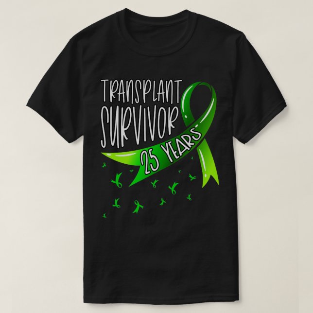 Camiseta 25 años de sobreviviente de trasplante de órganos  (Diseño del anverso)
