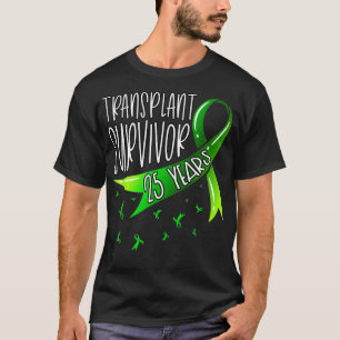 Camiseta 25 años de sobreviviente de trasplante de órganos