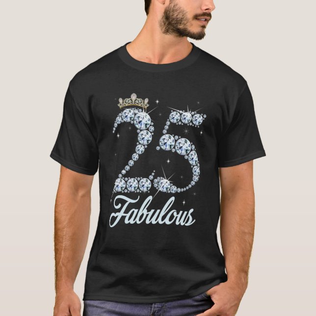 Camiseta 25 Años Es Mi 25 Años Reina Diamante Aquí (Anverso)