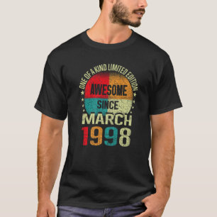 Camiseta 25 Años Sorprendentes Desde Marzo De 1998 Vintage 