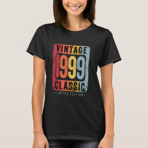 Camiseta 25 años Vintage 1999 25º cumpleaños Decoración