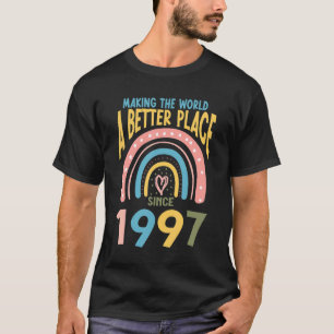 Camiseta 25 Cumpleaños Haciendo del mundo un lugar mejor de