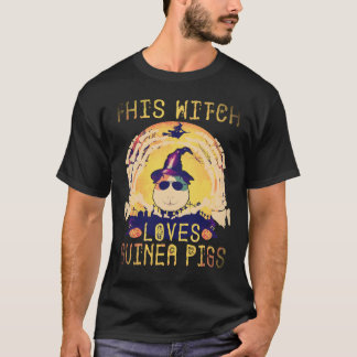 Camiseta 25 Esta Bruja Ama Conejillos de Indias Halloween