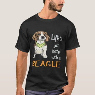 Camiseta 25 La vida es mejor con un Beagle