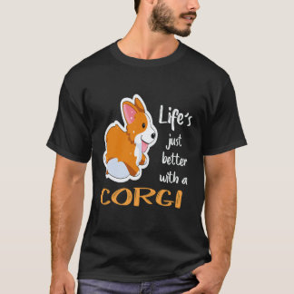 Camiseta 25 La vida es mejor con un Corgi