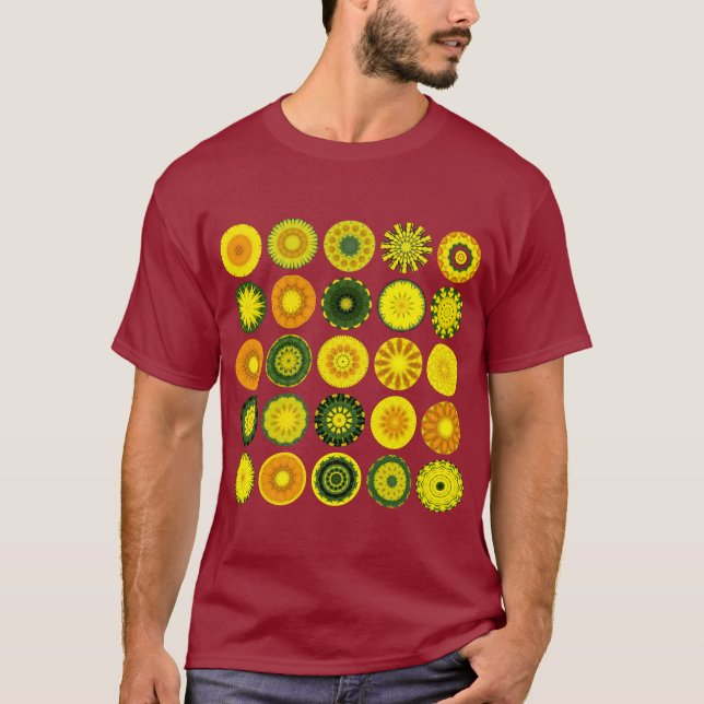 Camiseta 25 Mandalas I - Marrón (Anverso)