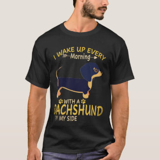 Camiseta 25 Me despierto cada mañana con un dachshund a mi
