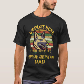 Camiseta 25 mejores pastor alemán del mundo papá pastor ale