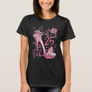 Camiseta 25 Y Las Fabulosas Mariposas Florales Altas Talas