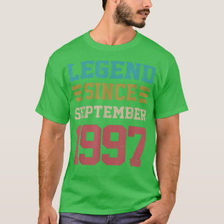 Camiseta 25 Years Old Gifts Legend Since September 1997 25t