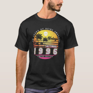 Camiseta 25 Years Old Vintage 1996 Edición limitada Octubre