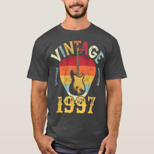 Camiseta 25 YearsOld Vintage 1997 Guitar Pick 25th Birthday