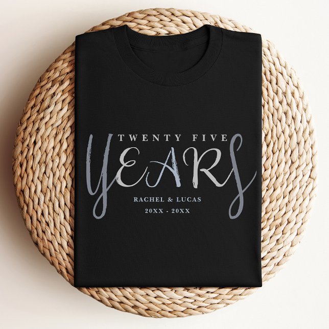 Camiseta 25th Silver Wedding Anniversary Gift (Subido por el creador)