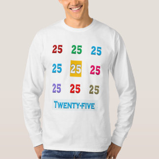 Camiseta 25tos 25 vigésimos quintos REGALOS del aniversario