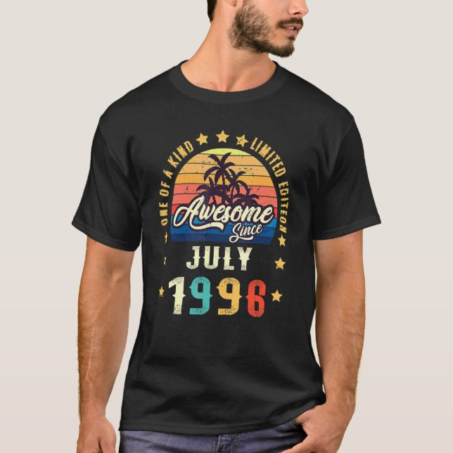 Camiseta 26º cumpleaños maravilloso desde julio de 1996 Épi (Anverso)