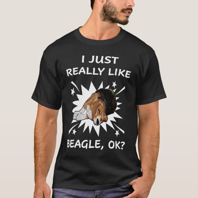 Camiseta 265 Me Gusta Realmente Beagle (Anverso)