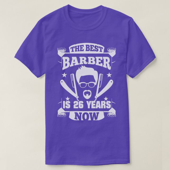 Camiseta 26.ª Barbería Presente de cumpleaños 26 años (Diseño del anverso)