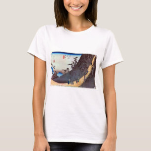 Camiseta 26. 日 坂 宿, 広 Nissaka-juku, Hiroshige, Ukiyo-e