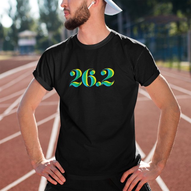 Camiseta 26.2 Maratón en negritas masculinas (Subido por el creador)