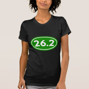 Camiseta 26,2 Verde oval del maratón (#GEO4)