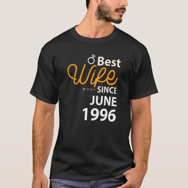 Camiseta 26° Aniversario del Boda Mejor Esposa desde junio  (Anverso)