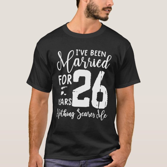 Camiseta 26 Años Casada Pareja Graciosa 26 Aniversario (Anverso)