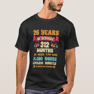 Camiseta 26 Años De Servicio 26º Aniversario De Trabajo Par