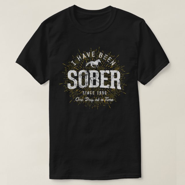 Camiseta 26 años de sobriedad desde 1996 Sobriedad (Diseño del anverso)
